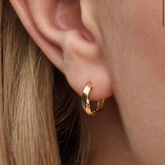 Pandora Jewelry - Pandora Gold-Tone Essence Twisted Huggie Earrings
